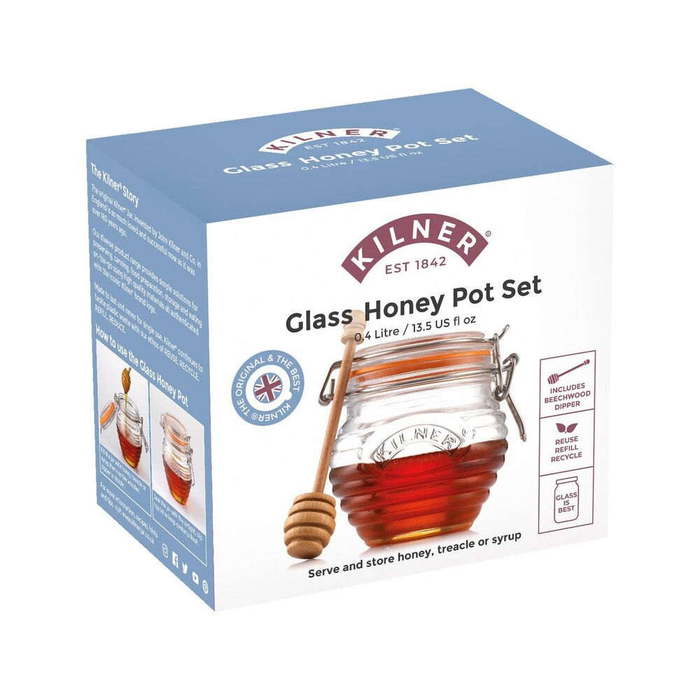 Kilner Honey Pot With Drizzler Spoon 400ml