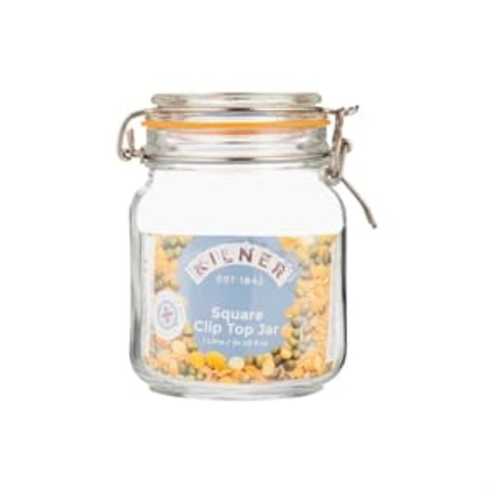 Kilner Square Clip Top Jar - 1000ml