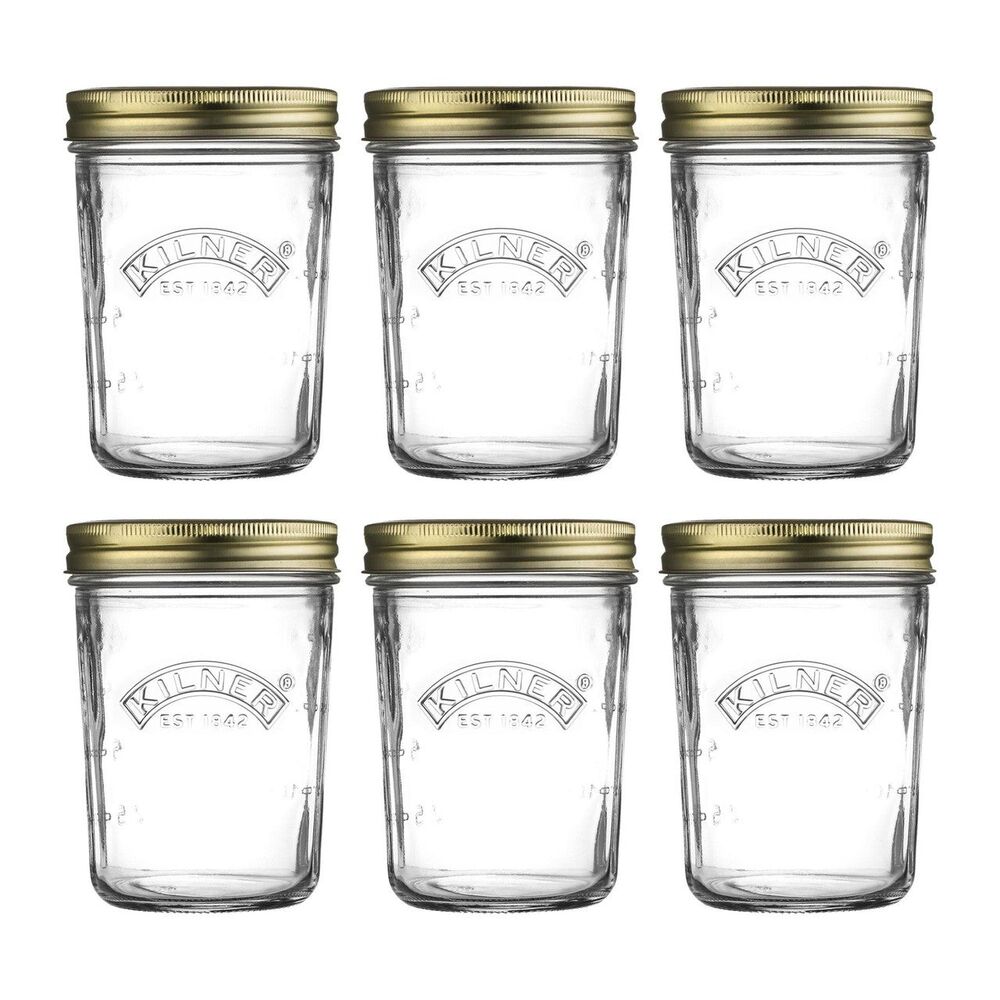 Kilner Wide Mouth Preserve Jars - Pack of 6 350ml