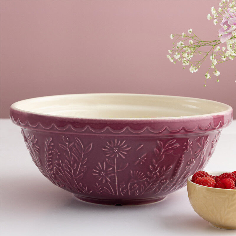 Mason Cash - In The Meadow Daisy Purple Mixing Bowl - 26cm