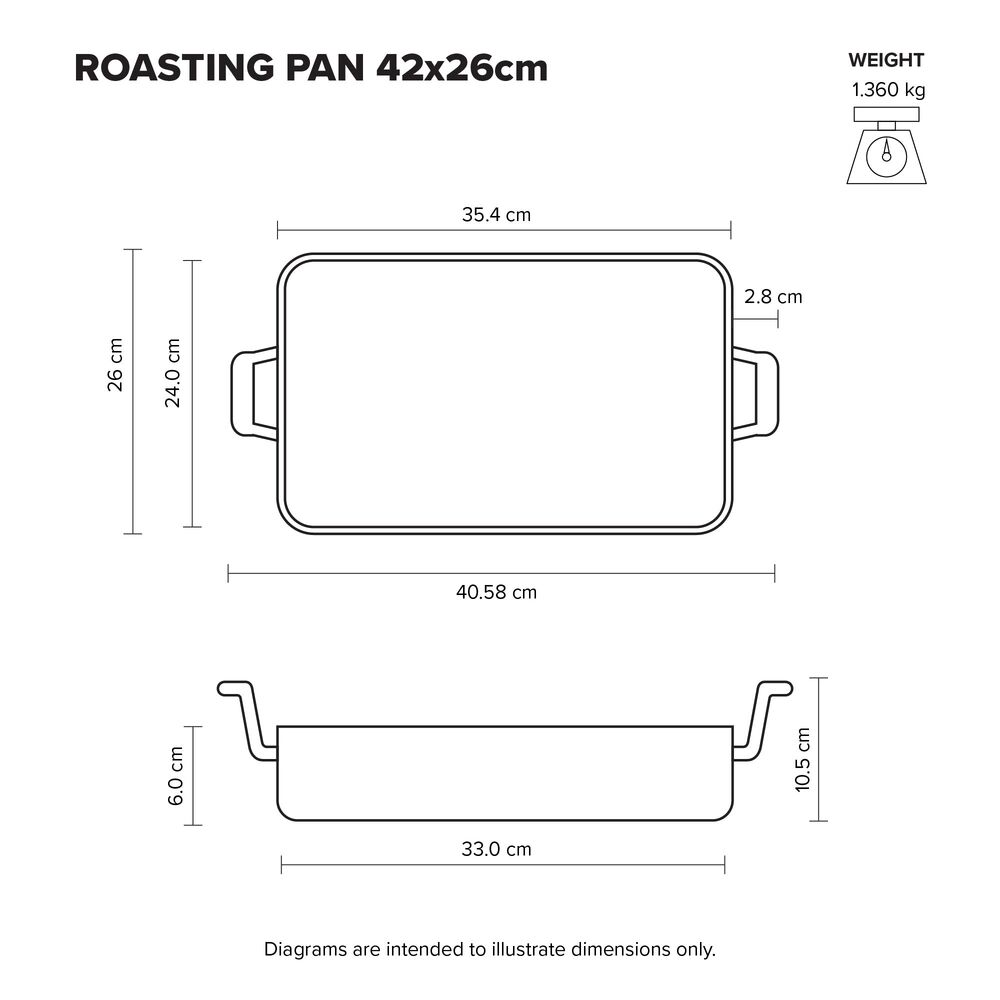 Scanpan - STS Roasting Pan with Rack - 42x26cm