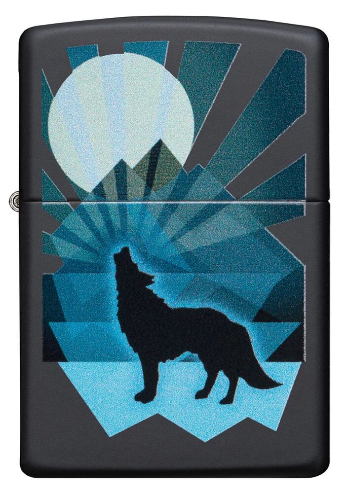 Zippo Lighter - Windproof Wolf and Moon
