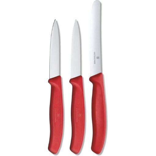 Victorinox Swiss Classic Paring Knife 3pc Set Red