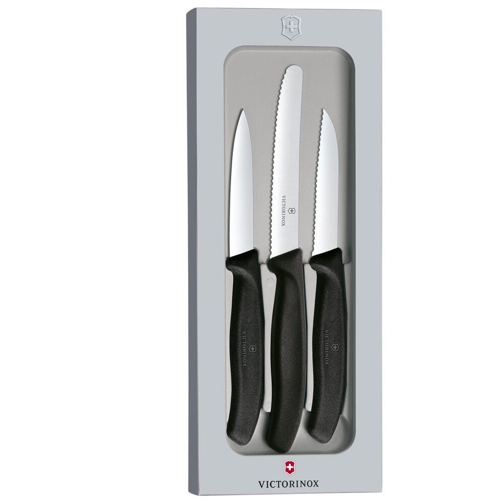 Victorinox Swiss Classic Paring Knife 3pc Set Black