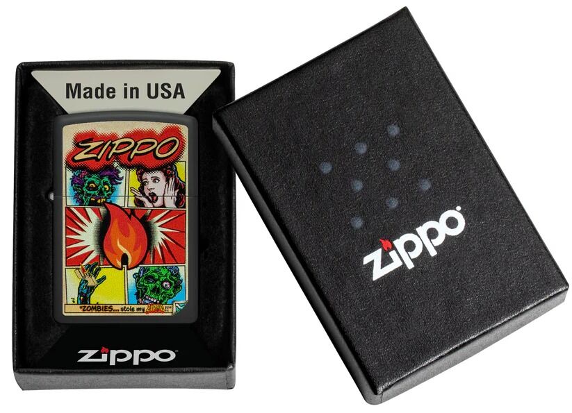 Zippo Lighter - Comic Zombies Design