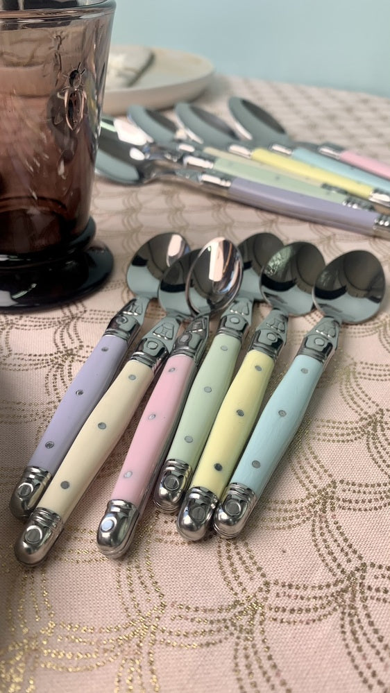 Jean Dubost Laguiole Simplicite - 24pc Cutlery Set Pastels