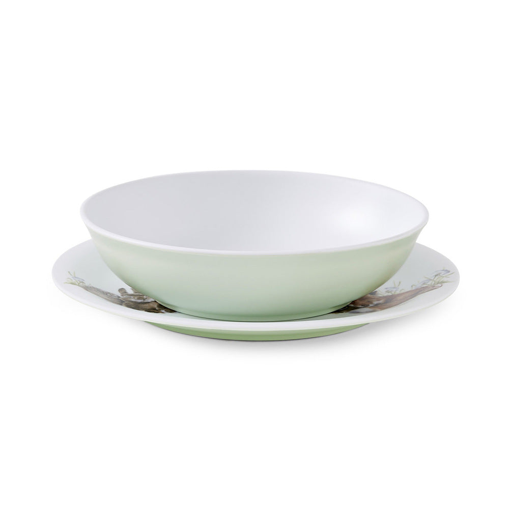 Royal Worcester Wrendale Plate & Bowl Set - Woodland Animals (Set of 2)