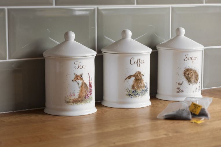 Royal Worcester Wrendale Tea Canister - Foxgloves