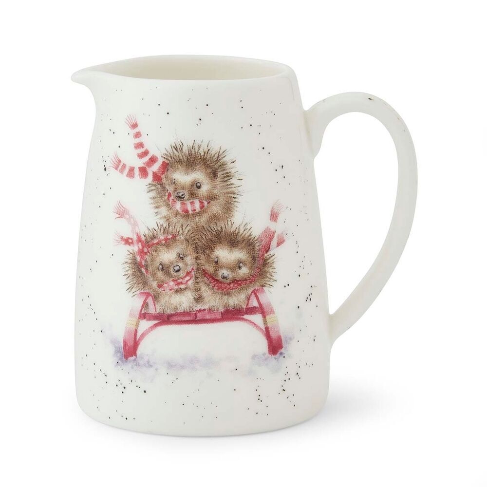 Royal Worcester Wrendale Designs Posy Jug - Sledgehogs Hedgehog