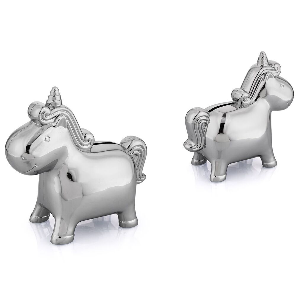 Whitehill Baby - Faux Silver Unicorn Money Box