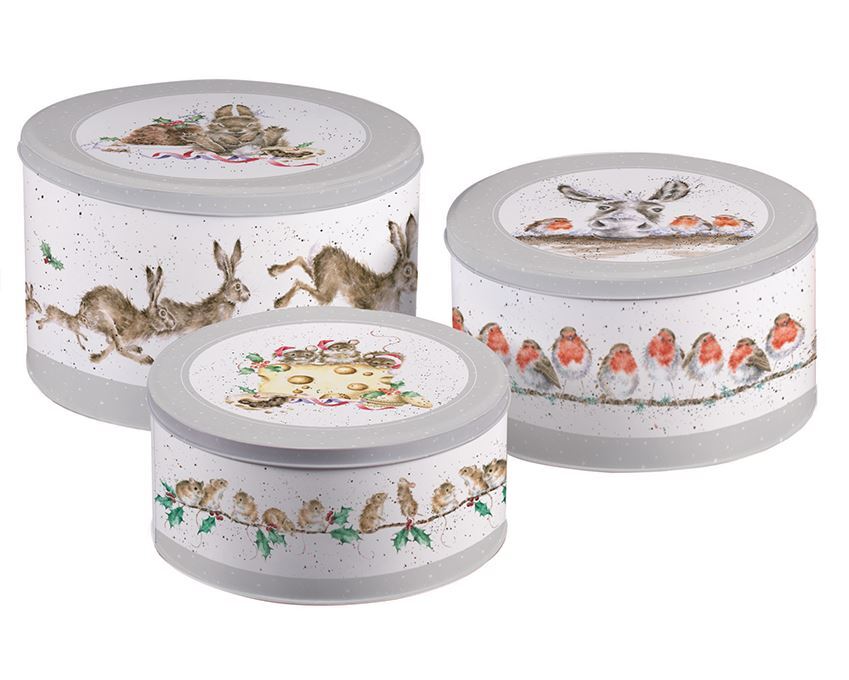 Wrendale Designs Christmas Cake Tin Nest - Set of 3