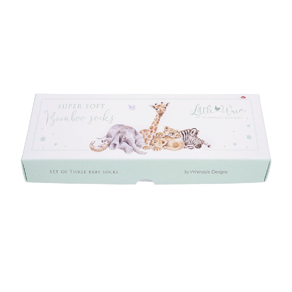 Wrendale Designs - Little Savannah Baby Socks Set of 3 (0-6 Months)