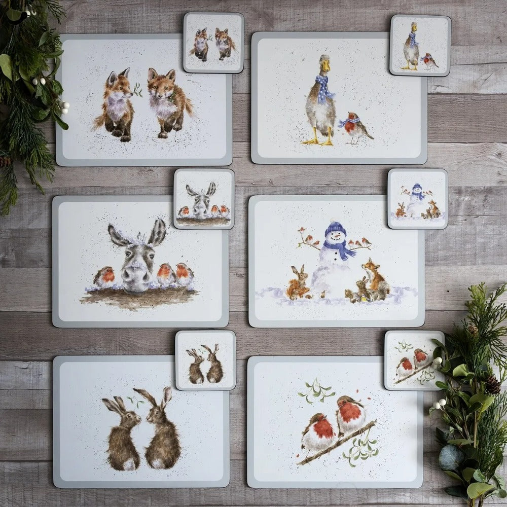 Royal Worcester Wrendale Christmas Coasters - Woodland Animals (Set of 6)