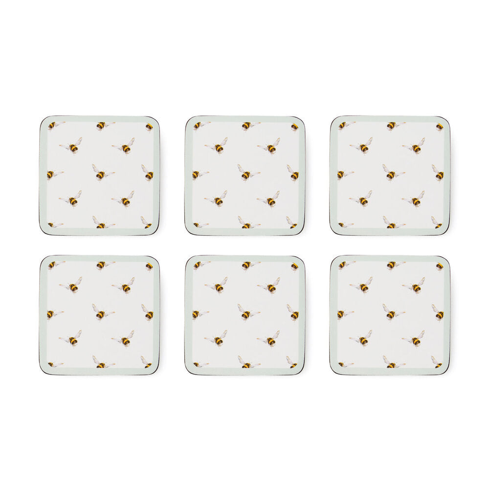 Wrendale Designs by Pimpernel Coasters - Flight of the Bumblebee Set of 6