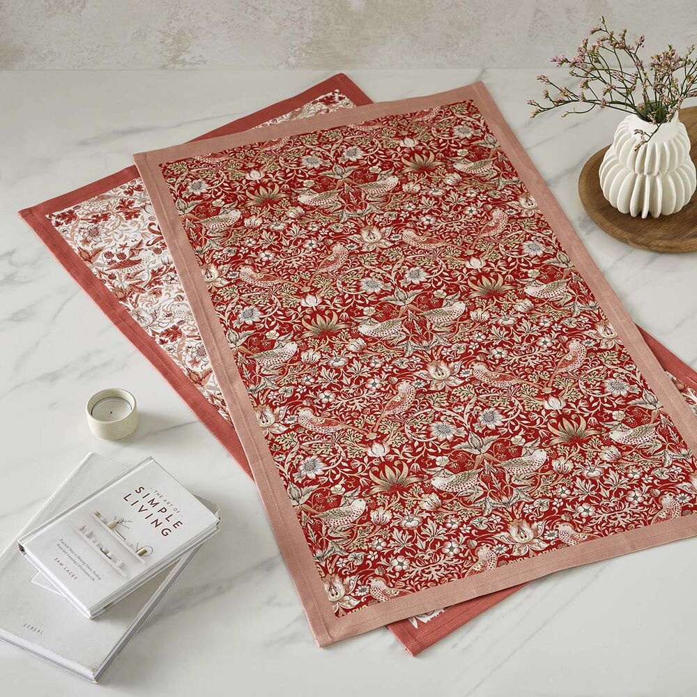 Spode Morris & Co - Strawberry Thief Tea Towel (Set of 2)