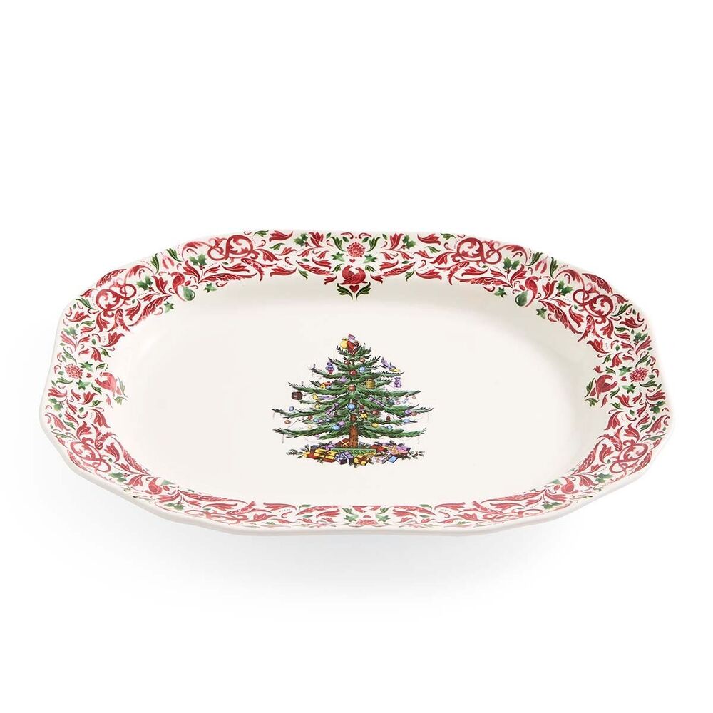 Spode Christmas Tree - Yuletide Rectangular Dish 27.5cm