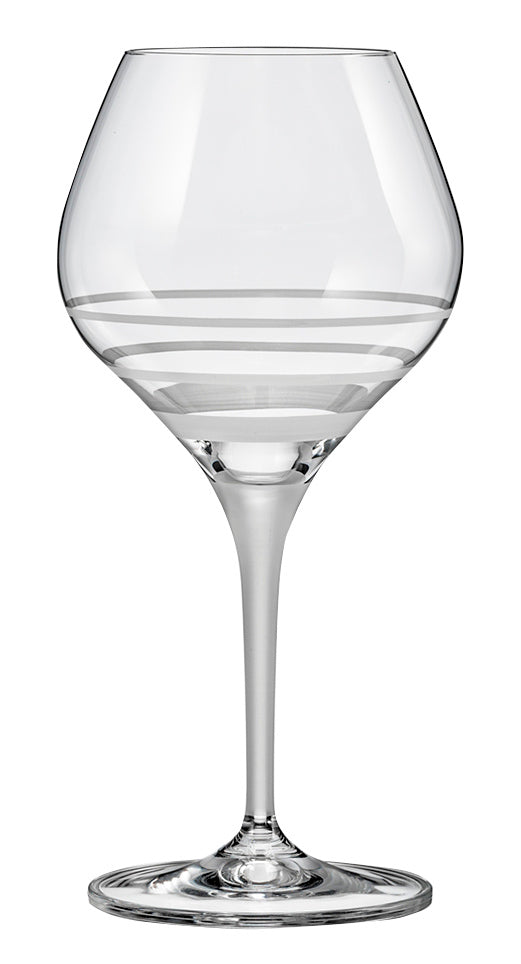 Bohemia Crystal Circle Matte Wine Glass 450ml Set of 2
