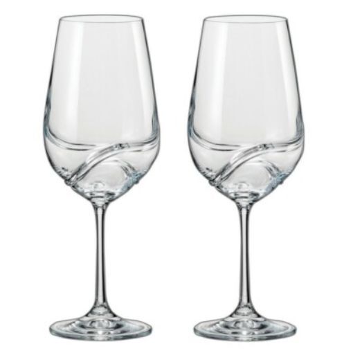 Bohemia Crystal Turbulence Wine Glass 350ml Set of 2