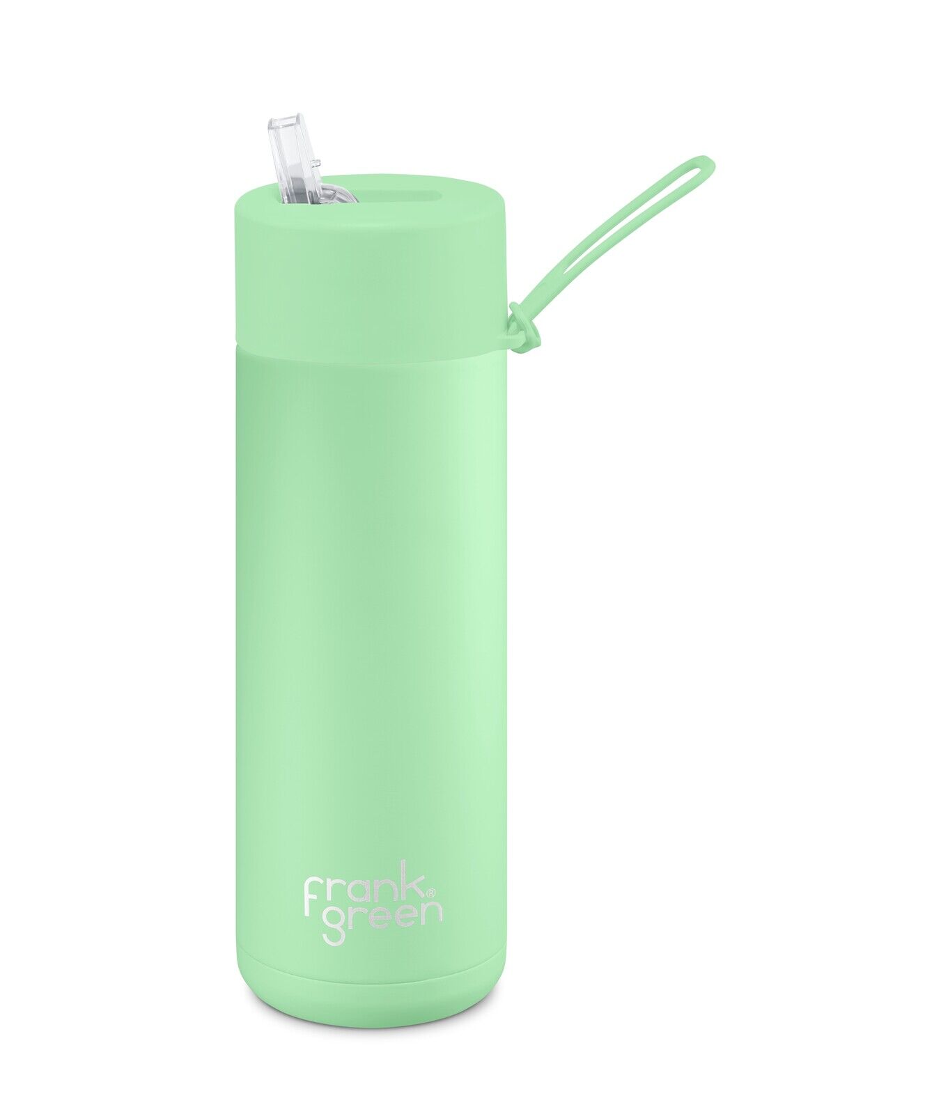 Frank Green Reusable Bottle Ceramic 595ml Mint Gelato Straw Lid