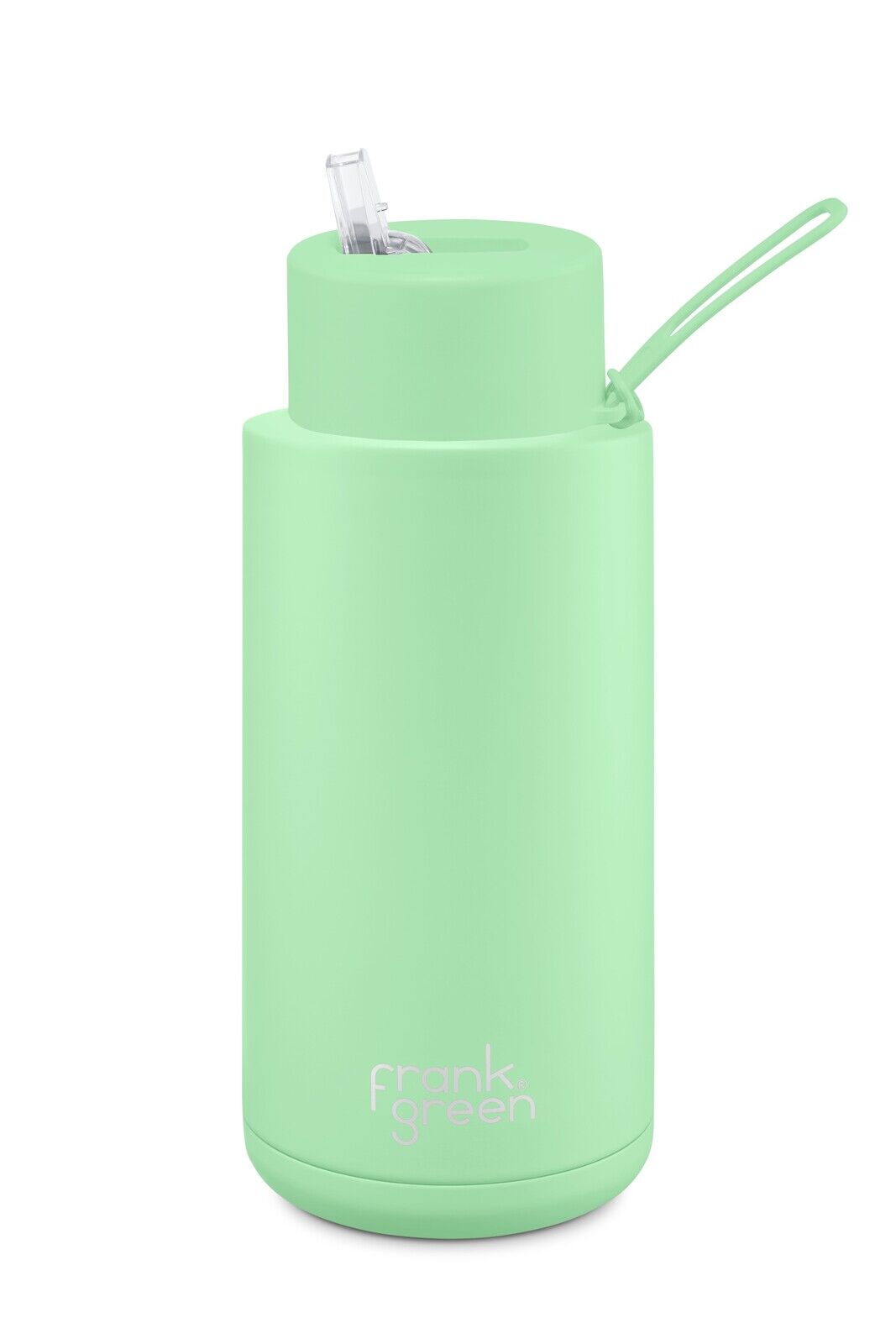 Frank Green Reusable Bottle Ceramic 1L Mint Gelato Straw Lid