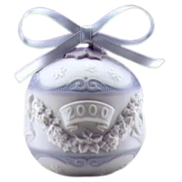 Lladro Christmas Ball 2000 Ornament