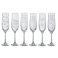 Bohemia Crystal Elements Flute 190ml Set of 6
