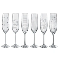 Bohemia Crystal Elements Flute 190ml Set of 6