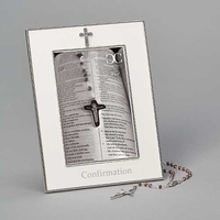 Roman Inc Caroline Collection - Confirmation Photo Frame With Rosary Beads