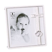 Roman Inc Caroline Collection - Baptism Photo Frame - White