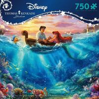 Thomas Kinkade Disney 750pc Puzzle - The Little Mermaid Falling In Love