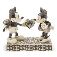 Jim Shore Disney Traditions - Mickey & Minnie Black & White - Real Sweetheart