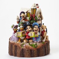 Jim Shore Disney Traditions - Mickey & Minnie Mouse with Friends - Holiday Harmony Carved by Heart