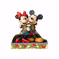 Jim Shore Disney Traditions - Mickey And Minnie Mouse Wrapped In Quilt Figurine