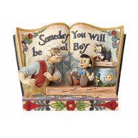 Jim Shore Disney Traditions Pinocchio Storybook Figurine - Someday You Will Be A Real Boy