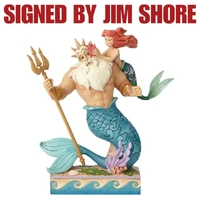 Jim Shore Disney Traditions - The Little Mermaid Ariel & Triton - Daddy's Little Princess (Signed by Jim Shore)