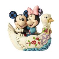 Jim Shore Disney Traditions - Mickey & Minnie Mouse In Swan - Lovebirds