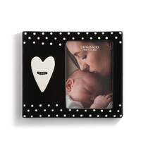Demdaco Baby - Black & White Photo Frame - Heart