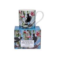 Australian Bird & Flora - Magpie & Red Gum City Mug