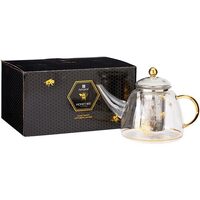 Ashdene Honey Bee - Glass Teapot with Metal Infuser