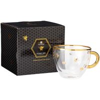 Honey Bee - Double Walled Glass Teacup
