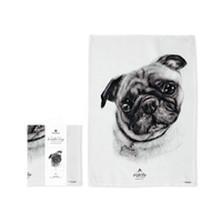 Delightful Dogs - Pug Tea Towel