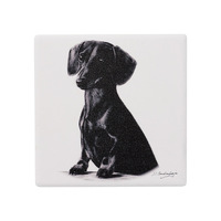 Ashdene Delightful Dogs - Dachshund Ceramic Coaster