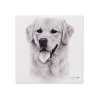 Delightful Dogs - Golden Retriever Ceramic Coaster