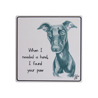 Ashdene Puppy Tales - Whippet Ceramic Coaster