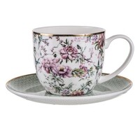 Ashdene Chinoiserie - White Cup and Saucer