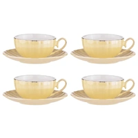 Ashdene Parisienne Pearl - Buttermilk Cup & Saucer Set of 4