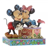 Jim Shore Disney Traditions - Mickey Mouse & Minnie Mouse Kissing Booth Figurine