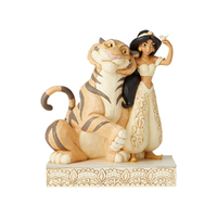 Jim Shore Disney Traditions - Aladdin Jasmine & Rajah - Wondrous Wishes White Woodland