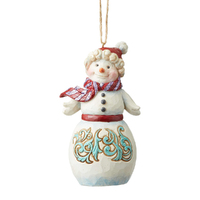Jim Shore Heartwood Creek Winter Wonderland - Snowman Hanging Ornament