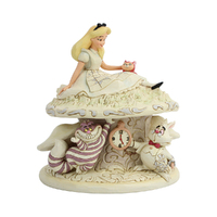 Jim Shore Disney Traditions - Alice in Wonderland - Whimsy & Wonder White Woodland